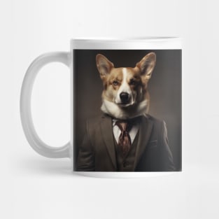 Cardigan Welsh Corgi Dog in Suit Mug